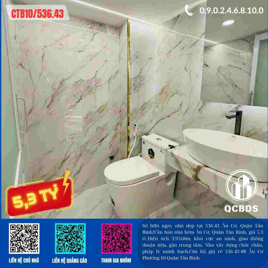 Bán nhà Giá rẻ 536/43/88 Âu Cơ, Quận Tân Bình, giá chỉ 5.3 tỷ! 152 bat dong san tan binh gia re 536 43 88 au co phuong 10 quan tan binh