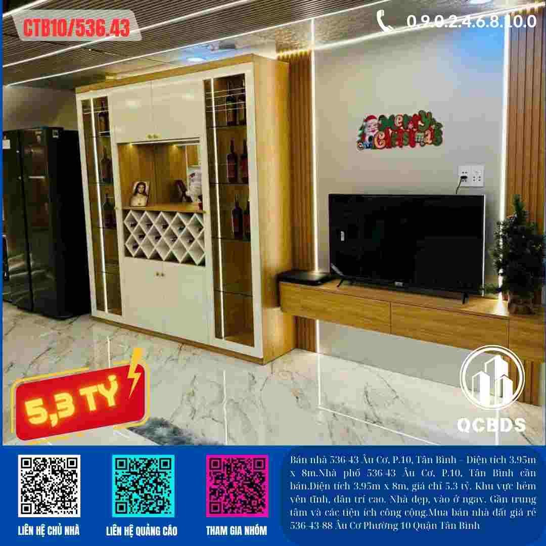 Bán nhà Giá rẻ 536/43/88 Âu Cơ, Quận Tân Bình, giá chỉ 5.3 tỷ! 150 mua ban nha dat gia re 536 43 88 au co phuong 10 quan tan binh