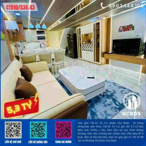 nha dat quan tan binh gia re 536 43 88 au co phuong 10 quan tan binh