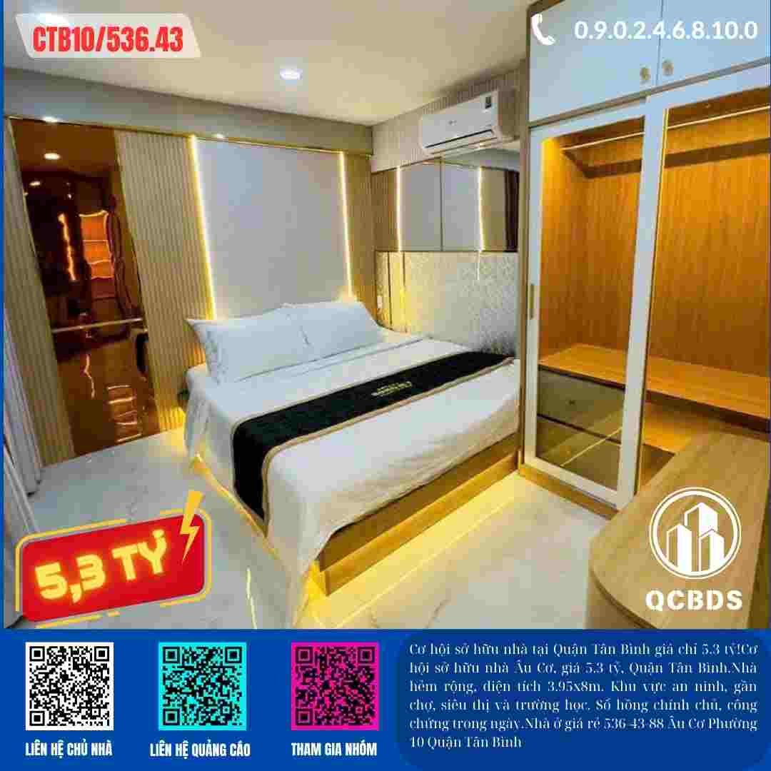 Bán nhà Giá rẻ 536/43/88 Âu Cơ, Quận Tân Bình, giá chỉ 5.3 tỷ! 147 nha o gia re 536 43 88 au co phuong 10 quan tan binh