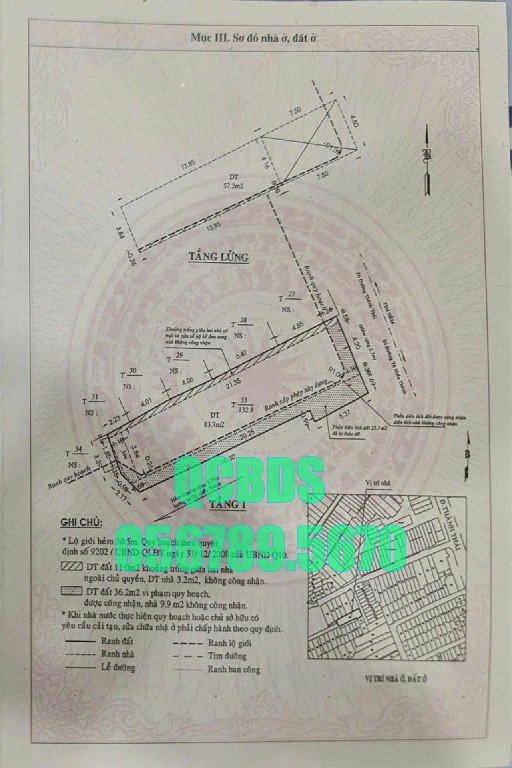 Bán nhà 131/35/2 Thành Thái Quận 10 - 122 mét vuông 2 lầu 54 131 35 2 thanh thai toan canh mat tien ngang 4 5m.jpg