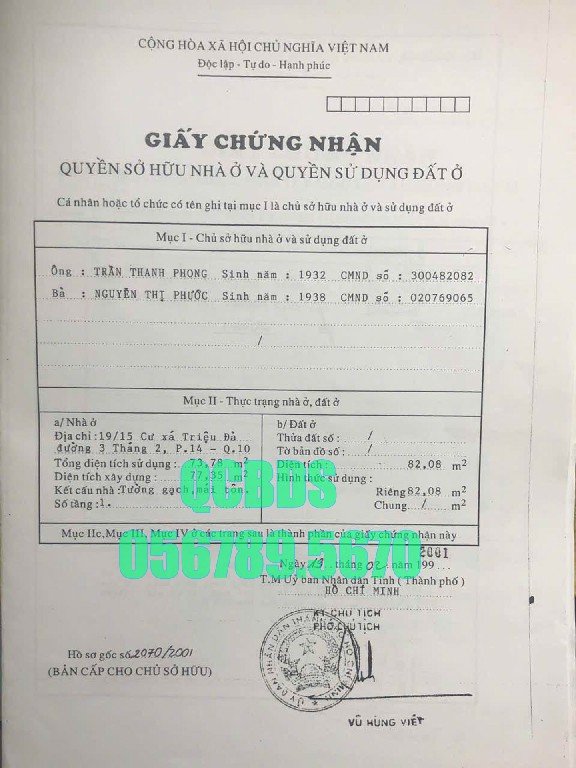 Bán nhà 96 Nguyễn Ngọc Lộc Quận 10 - 82 mét vuông 1 lầu 58 ban nha quan 10 phong ngu tang tret.jpg