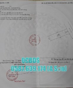 Sơ đồ thửa đất vuông vức chiều ngang 8m x dài 30m khi bán nhà xưởng mỹ phước tân vạn.