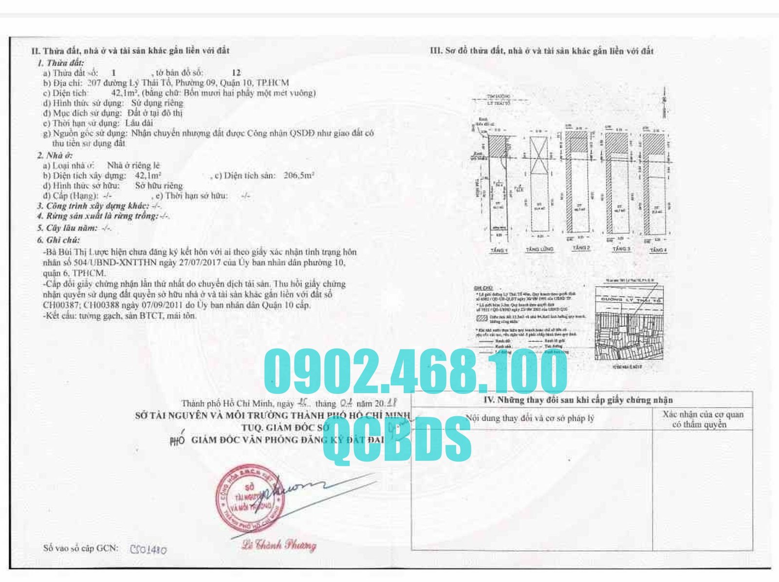 Bán nhà 207 Lý Thái Tổ Quận 10 - 42 mét vuông 4 lầu 49 so hong chinh chu 207 ly thai to.jpg