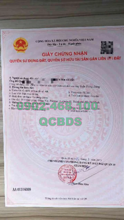Bán nhà 58/3 Đồng Nai Quận 10 - 58 mét vuông 3 lầu 60 58 3 dong nai hem thong ra duong lon.jpg