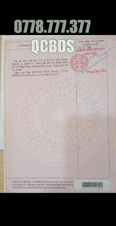 Bán nhà hẻm 83/14E Hòa Hưng Quận 10 - 42 mét vuông 37 ban nha 83 14e hoa hung toan canh.jpg